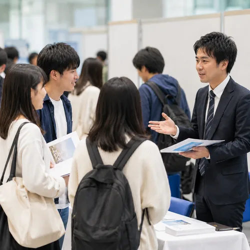 学内合同企業説明会の実施 - 学校内でのイベント運営・参加サポート